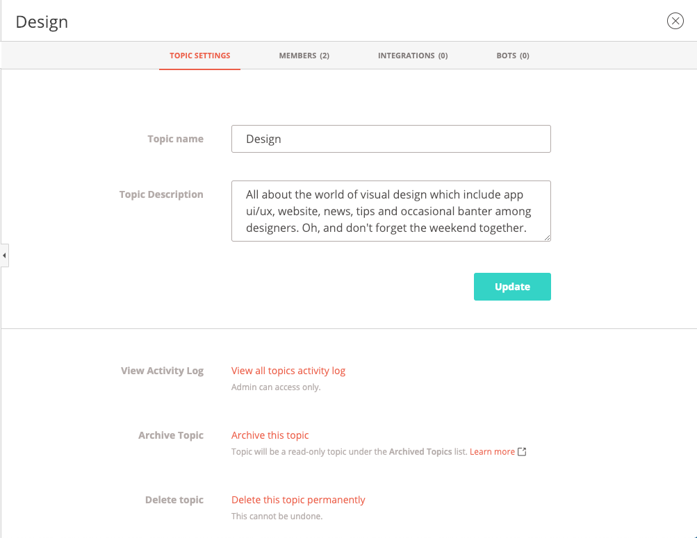 Have old topics you don't use but can't get rid of? Archive them ...